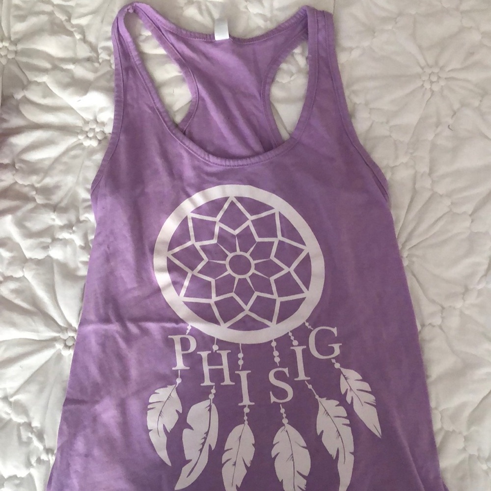 Phi Sigma Sigma purple tank